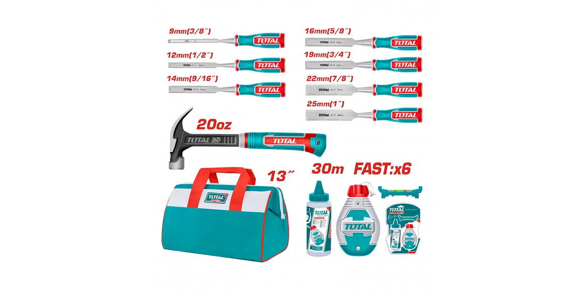 Գործիքների հավաքածու TOTAL TOS230906 