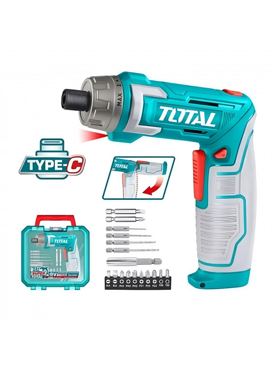 El. screwdriver TOTAL TSDLI08025 
