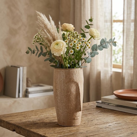 Vase KOOPMAN ALUMINUM 9X15CM BROWN (A98100670)