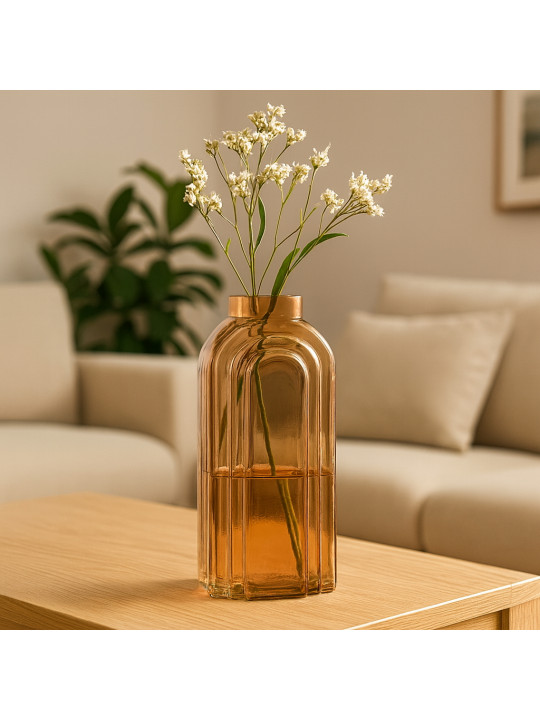 Vases KOOPMAN AMBER 18CM ARC 2ASS (AAE335540)