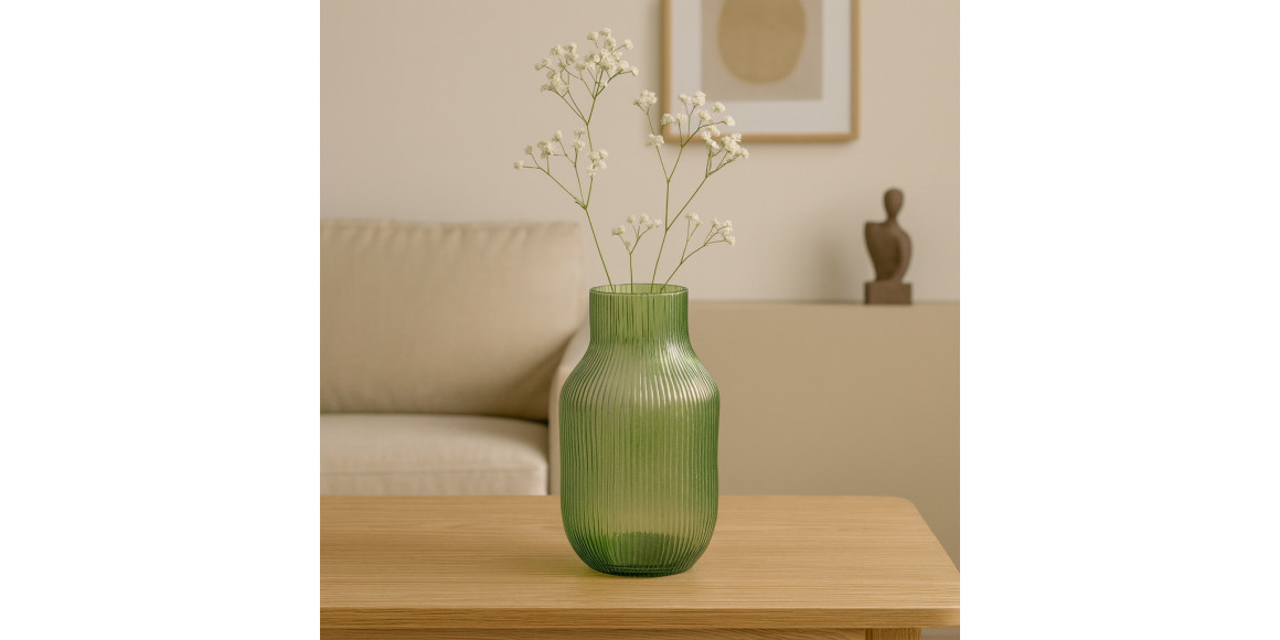Vases KOOPMAN GLASS 120XH230MM STRIPES (233620) (YE1000530)
