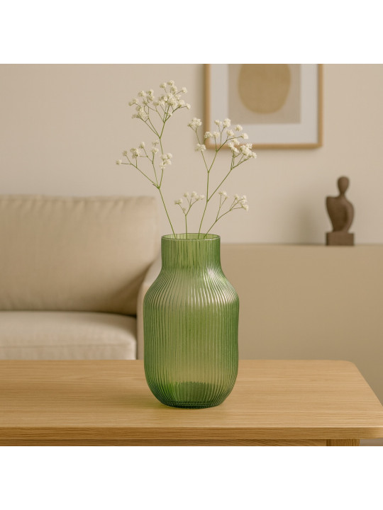 Vases KOOPMAN GLASS 120XH230MM STRIPES (233620) (YE1000530)