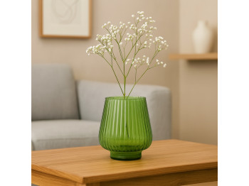 Vases KOOPMAN GLASS 165XH185MM STRIPES (233613) (YE1000520)