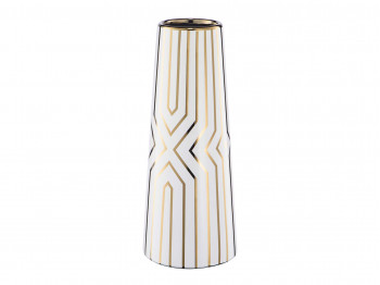 Vases MAGAMAX VASE ART DECO Д120 Ш120 В300 WHITE WITH GOLD (CHA3-L)