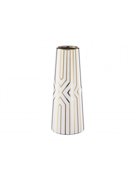 Ваза MAGAMAX VASE ART DECO Д120 Ш120 В300 WHITE WITH GOLD (CHA3-L)