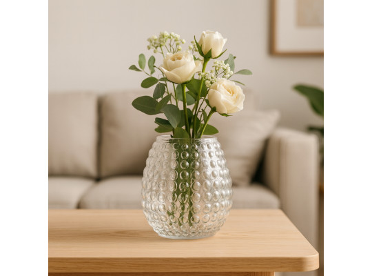 Ваза KOOPMAN VASE CLEAR GLASS 190XH200MM (025812) (332000110)