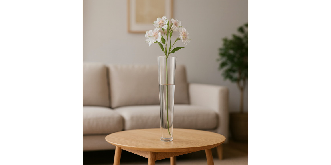 Ваза KOOPMAN VASE CONICAL GLASS 19XH70CM (436519) (DS4000100)