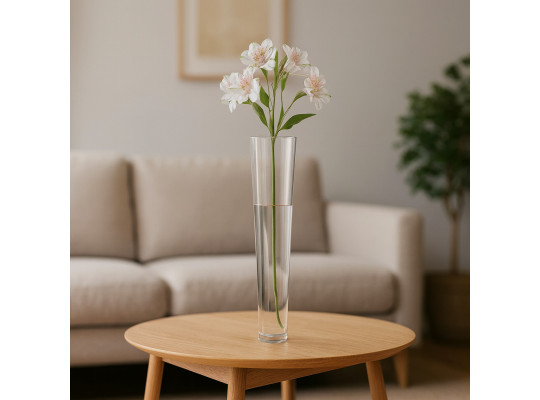 Vases KOOPMAN VASE CONICAL GLASS 19XH70CM (436519) (DS4000100)