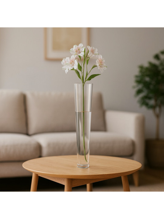 Ծաղկաման KOOPMAN VASE CONICAL GLASS 19XH70CM (436519) (DS4000100)