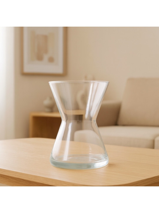 Ծաղկաման KOOPMAN VASE GLASS 160XH200MM TRANSPAR (442305) (008000230)