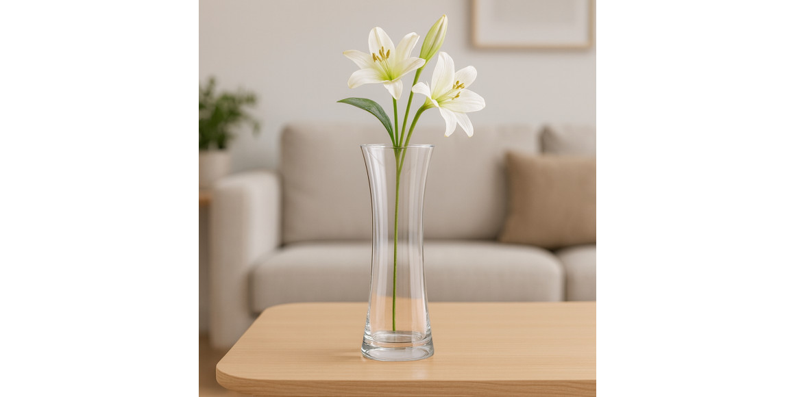 Vases KOOPMAN VASE GLASS DIA 14X26CM (480225) (332000090)