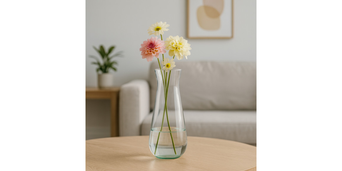 Ծաղկաման KOOPMAN VASE GLASS RECYCLED 1200ML (YE1000800)