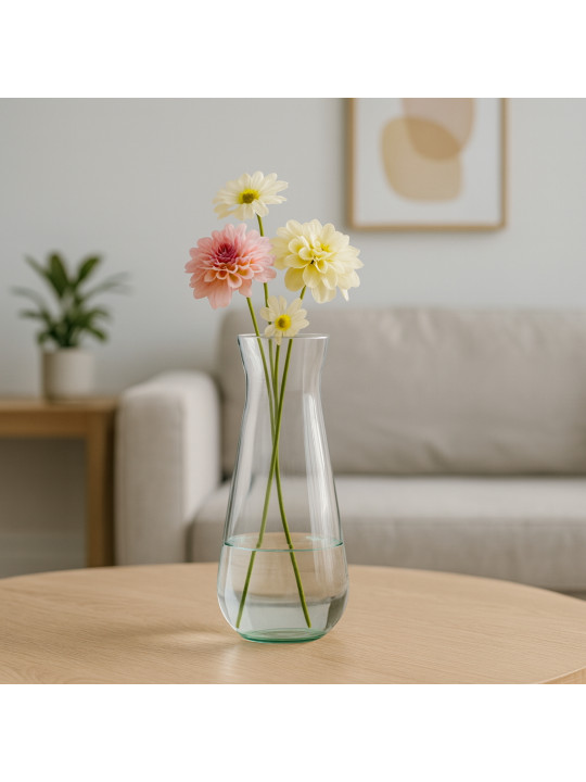 Ծաղկաման KOOPMAN VASE GLASS RECYCLED 1200ML (YE1000800)