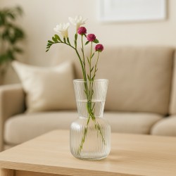 Ваза KOOPMAN VASE GLASS RECYCLED 95XH160MM (857772) (YE6000610)
