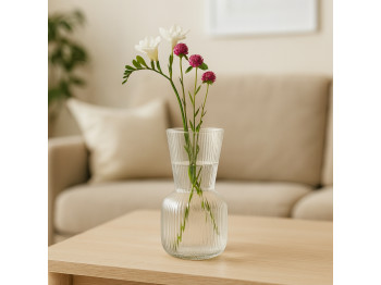 Ваза KOOPMAN VASE GLASS RECYCLED 95XH160MM (857772) (YE6000610)