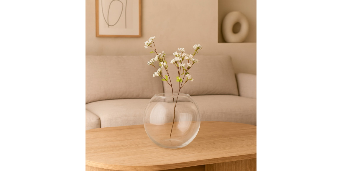 Ծաղկաման KOOPMAN VASE RECYCLED GLASS 250XH210MM (855020) (332000030)