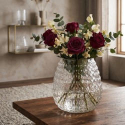 Vase KOOPMAN VASE CLEAR GLASS 200XH250MM (044363) (332000120)