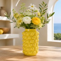Vase KOOPMAN VASE EMBOSSED LEMONS 26CM (095241550)