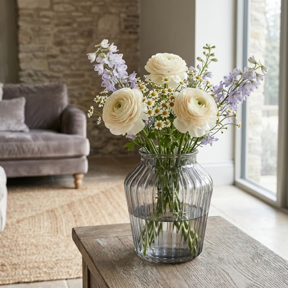 Ծաղկաման KOOPMAN VASE GLASS 3 SHAPES IN DISPLAY (008000350)