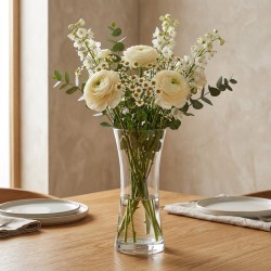 Vase KOOPMAN VASE GLASS DIA 14X26CM (480225) (332000090)