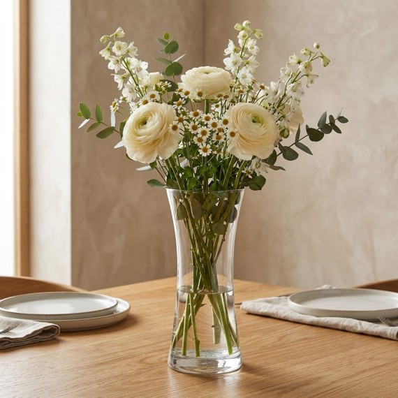 Vase KOOPMAN VASE GLASS DIA 14X26CM (480225) (332000090)