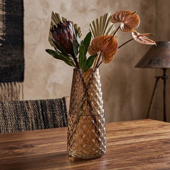 Vase KOOPMAN VASE IN GLASS 10X21CM 2ASS (637824) (AC7110590)