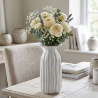 Vase KOOPMAN W FLOWER 20CM 2AS (PPF001060)
