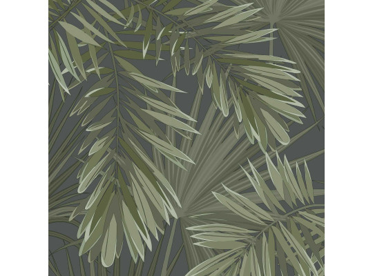 Non-woven wallpaper DECOPRINT ESSENTIALS LEAVES GREEN (EE22534)