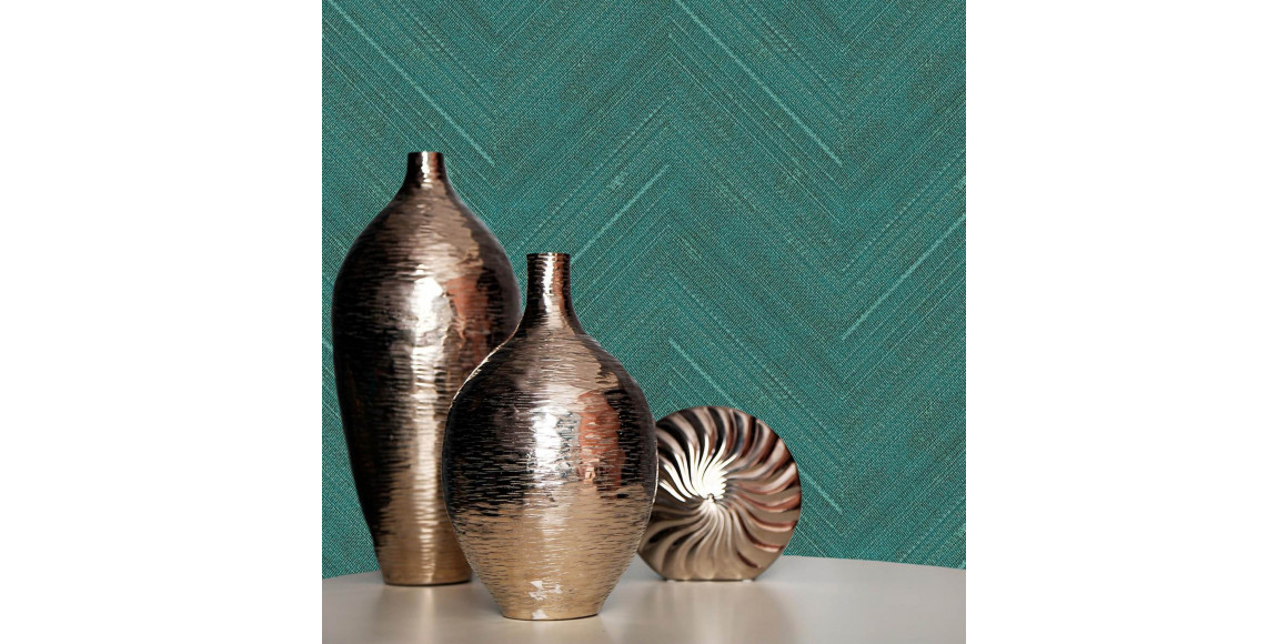 Non-woven wallpaper DECOPRINT PERLA HARRINGTONE EMERALD (NHW1020)
