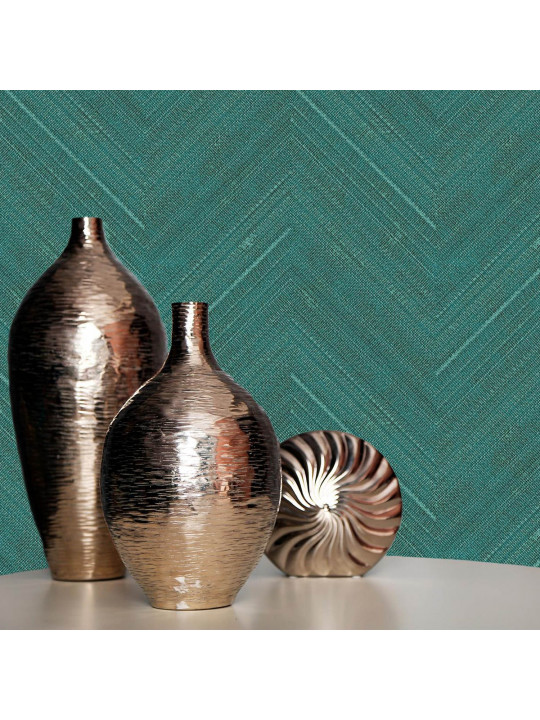 Флизелиновые обои DECOPRINT PERLA HARRINGTONE EMERALD (NHW1020)
