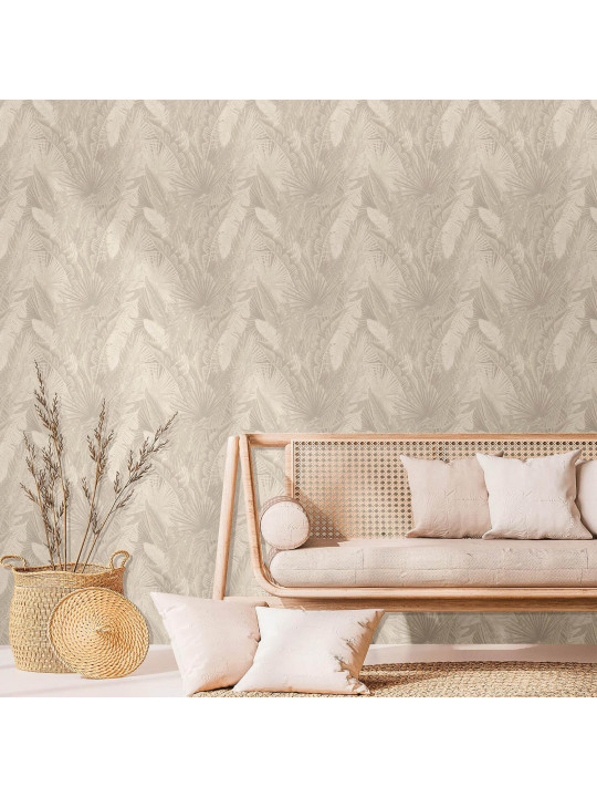 Флизелиновые обои DECOPRINT PERLA KISKAARA LIGHT NATURAL (NHW1015)