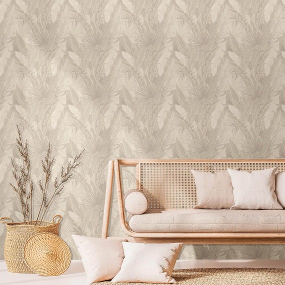 Флизелиновые обои DECOPRINT PERLA KISKAARA LIGHT NATURAL (NHW1015)
