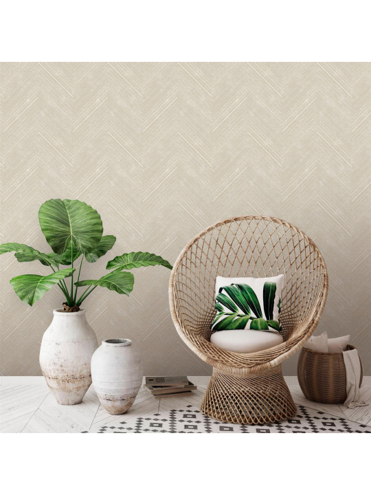 Флизелиновые обои DECOPRINT PERLA HARRINGTONE LIGHT NATURAL (NHW1019)