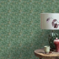 Non-woven wallpaper DECOPRINT PERLA SUBER EMERALD (NHW1030)