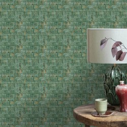 Non-woven wallpaper DECOPRINT PERLA SUBER EMERALD (NHW1030)