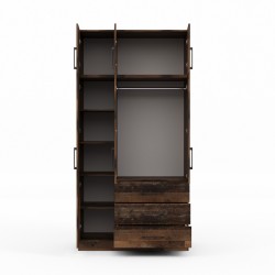 Платяной шкаф HOBEL EX-B36 UZ-819 BLACK BS580 (7) 