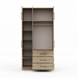 Платяной шкаф HOBEL EX-B36 UZ-819 BLACK K002 (6) 