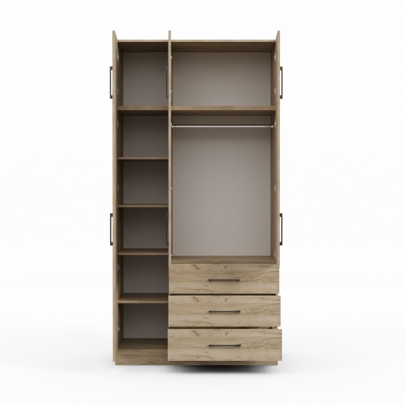 Wardrobe HOBEL EX-B36 UZ-819 BLACK K002 (6) 