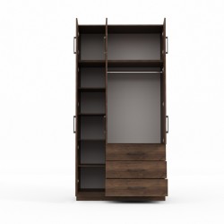 Платяной шкаф HOBEL EX-B36 UZ-819 BLACK K090 (6) 