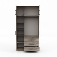 Платяной шкаф HOBEL EX-B36 UZ-819 BLACK K355 (6) 