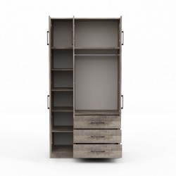 Платяной шкаф HOBEL EX-B36 UZ-819 BLACK K355 (6) 