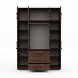 Платяной шкаф HOBEL EX-B37 UZ-819 BLACK K090 (7) 