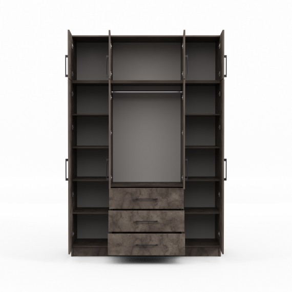 Платяной шкаф HOBEL EX-B37 UZ-819 BLACK K539 (7) 