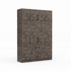 Платяной шкаф HOBEL EX-B37 UZ-819 BLACK K539 (7) 