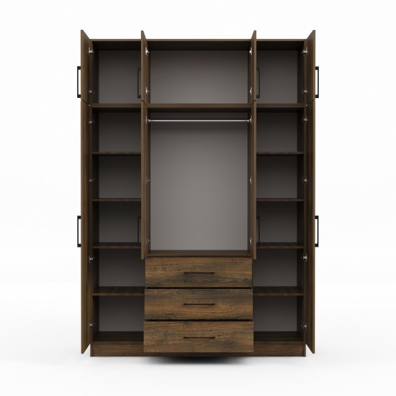 Платяной шкаф HOBEL EX-B37 UZ-819 BLACK ORMA 215 (7) 