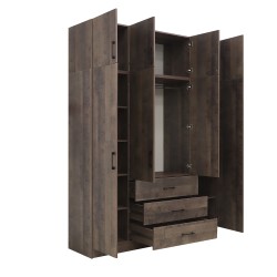 Платяной шкаф HOBEL EX-B38 UZ-819 BLACK K354 (7) 