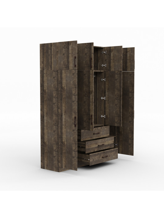 Զգեստապահարան HOBEL EX-B38 UZ-819 BLACK K354 (7) 