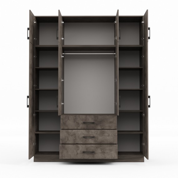 Платяной шкаф HOBEL EX-B38 UZ-819 BLACK K539 (7) 