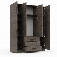 Платяной шкаф HOBEL EX-B38 UZ-819 BLACK K539 SHOWROOM (7) 