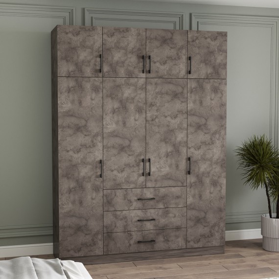 Платяной шкаф HOBEL EX-B38 UZ-819 BLACK K539 (7) 